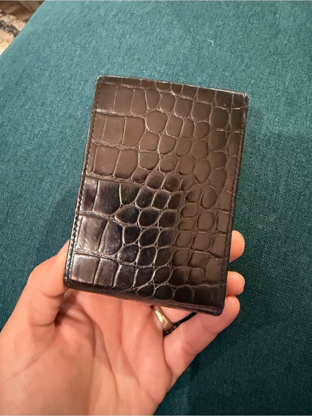 Versace croc embossed